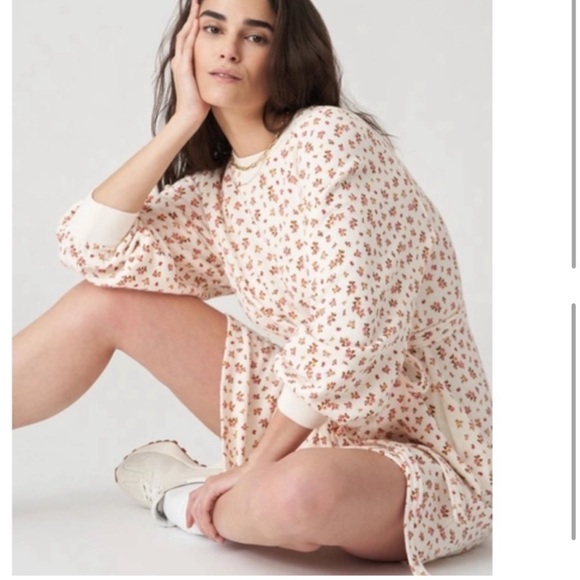 NEW Bandier x Sincerely Jules Dahlia Sweatshirt Dress / Long Sleeve, Floral / M - Picture 4 of 10
